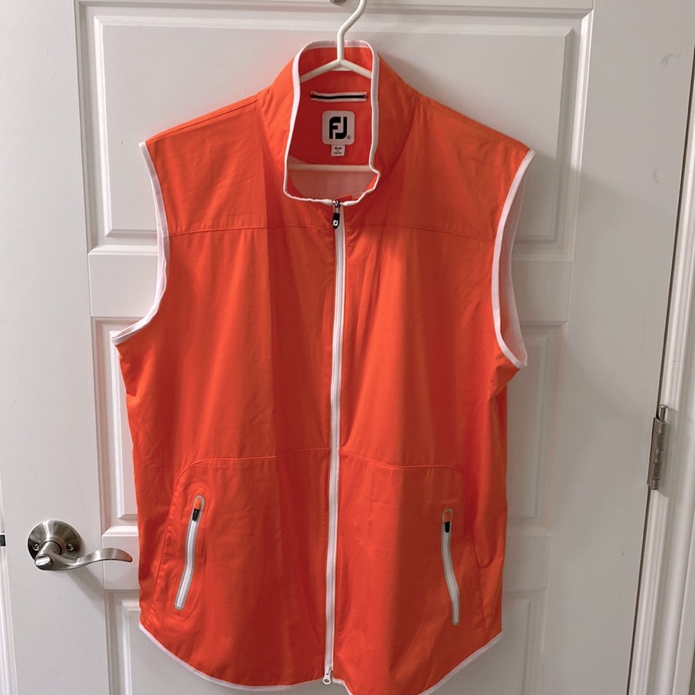 FootJoy windbreaker golf vest PGA woman’s golf size XL orange like new